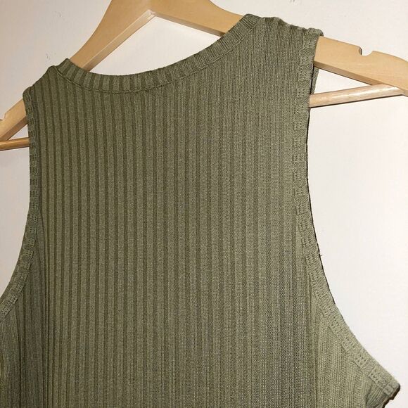 Nine West | Sage Rib Crewneck Sleeveless Midi Dress | Medium - Picture 5 of 8